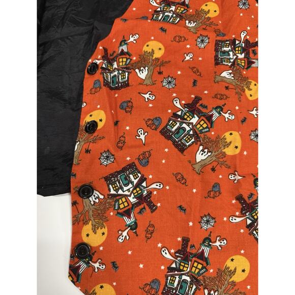 Vintage Women's Basic Editions Halloween Vest Size 24w Haunted House Ghosts - Picture 3 of 8